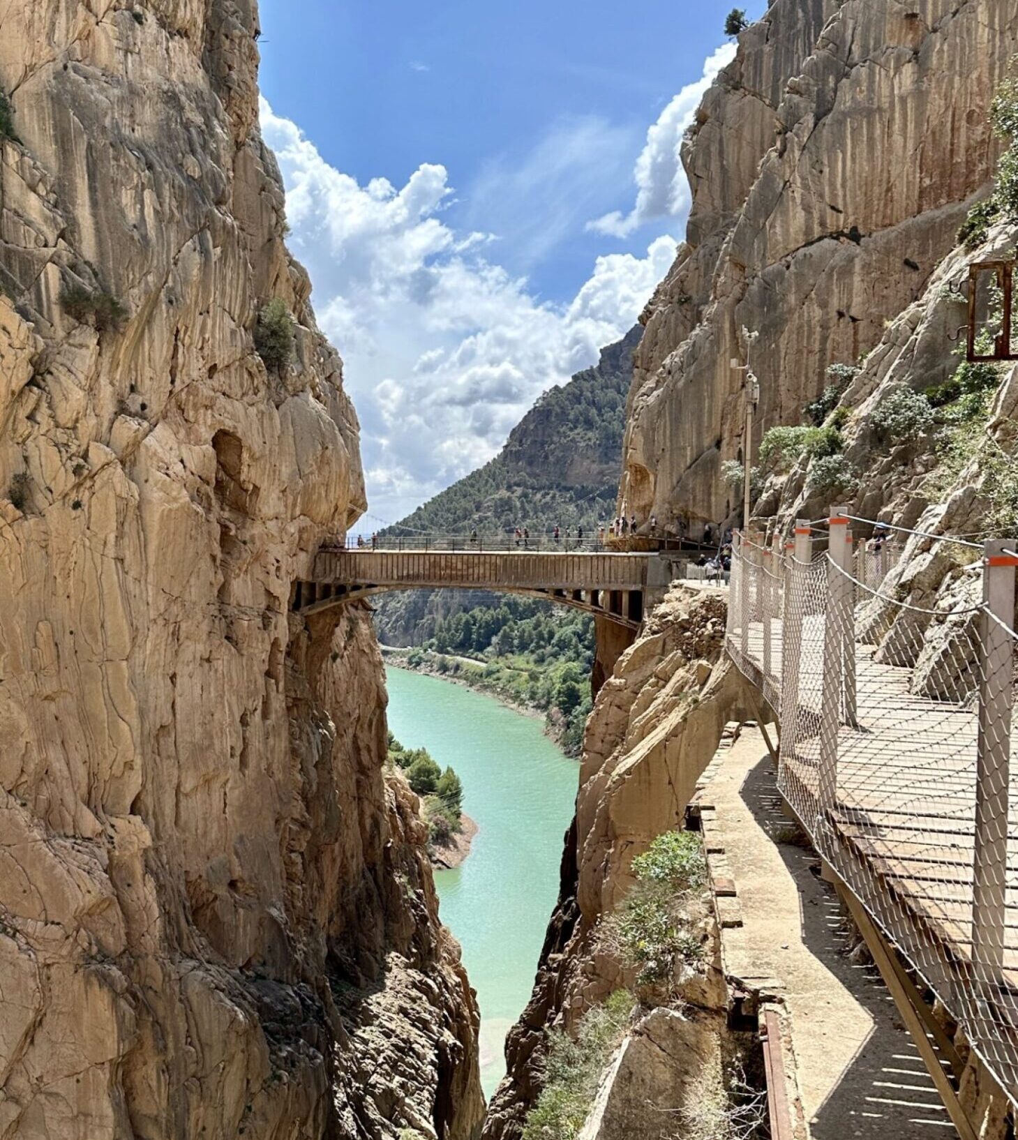 Caminito del Rey vandresti langs klippevæggene på Costa del Sol med dramatiske udsigter.